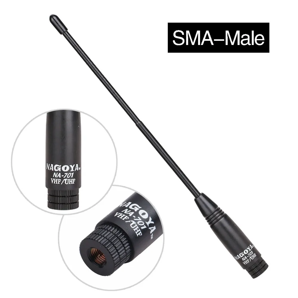 Антенна Nagoya NA 701 со SMA Мужской Dual Band 144/430 МГц мягкая антенна для портативной