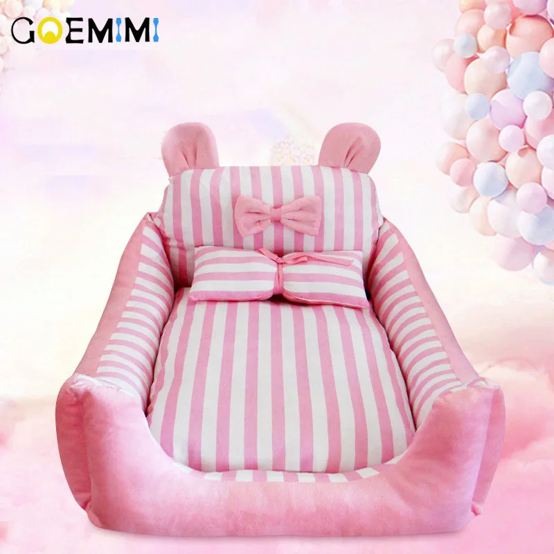 2018 New Dog Cute Striped Bed Bow Design Puppy Pet Cushion Soft Comfortable Warm Bed House Pad Warm Pet House
2018 New Dog Cute Striped Bed Bow Design Puppy Pet Cushion Soft Comfortable Warm Bed House Pad Warm Pet House