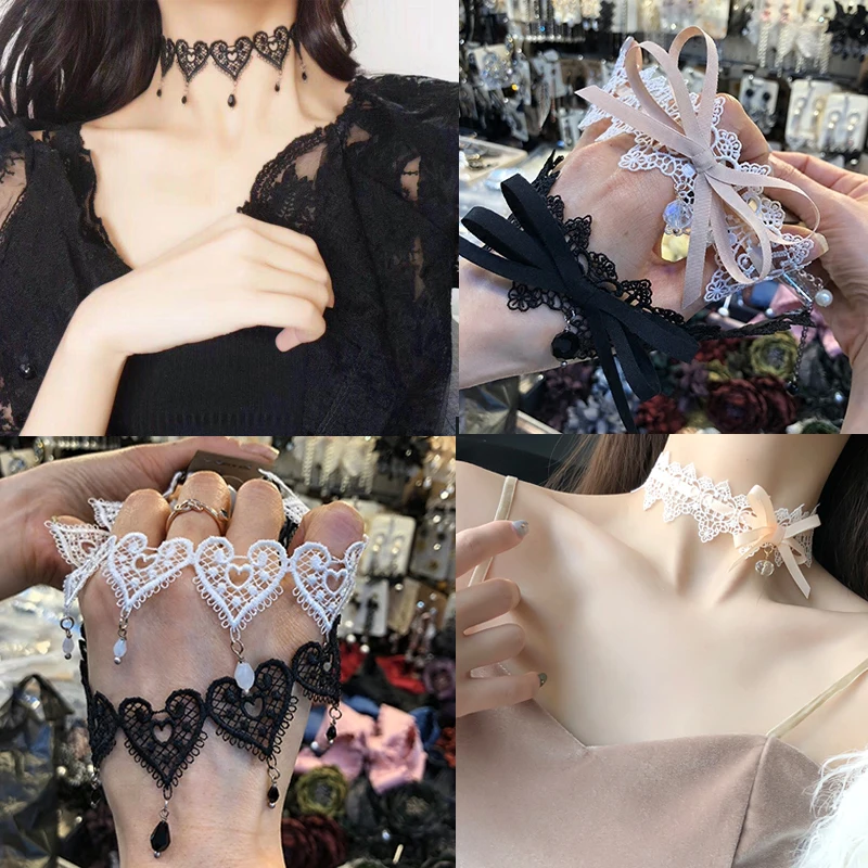 Korea Popular New Fresh Style Lace Choker Chain With Cotton Cloth Comfortable Girls Necklaces
Korea Popular New Fresh Style Lace Choker Chain With Cotton Cloth Comfortable Girls Necklaces