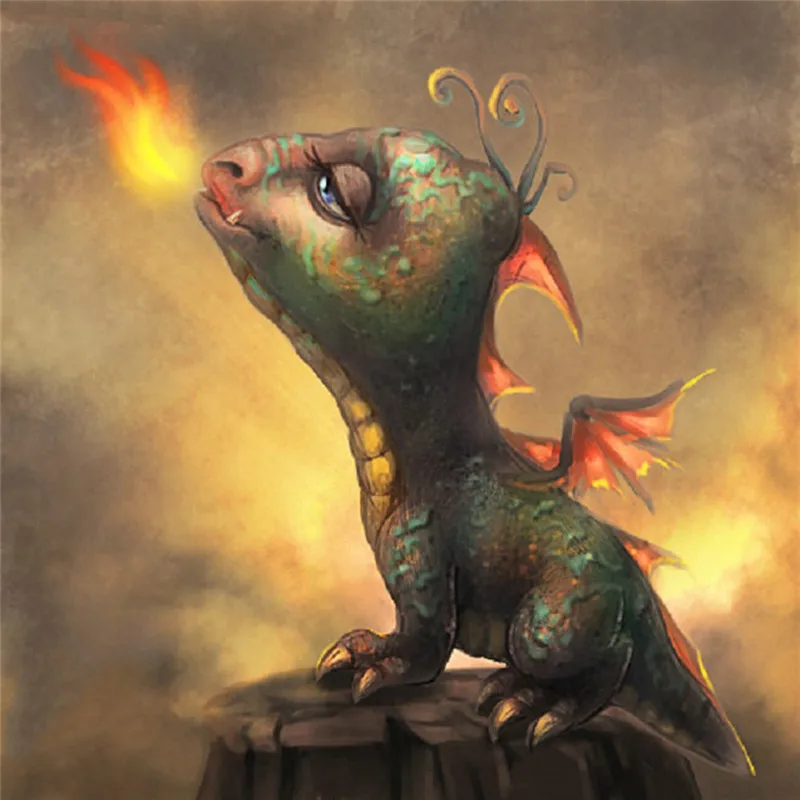 5D Diy Diamond Painting Cross Stitch full Square Round Diamond Embroidery Cute fire-breathing dragon for wall room Decor H852
5D Diy Diamond Painting Cross Stitch full Square Round Diamond Embroidery Cute fire-breathing dragon for wall room Decor H852