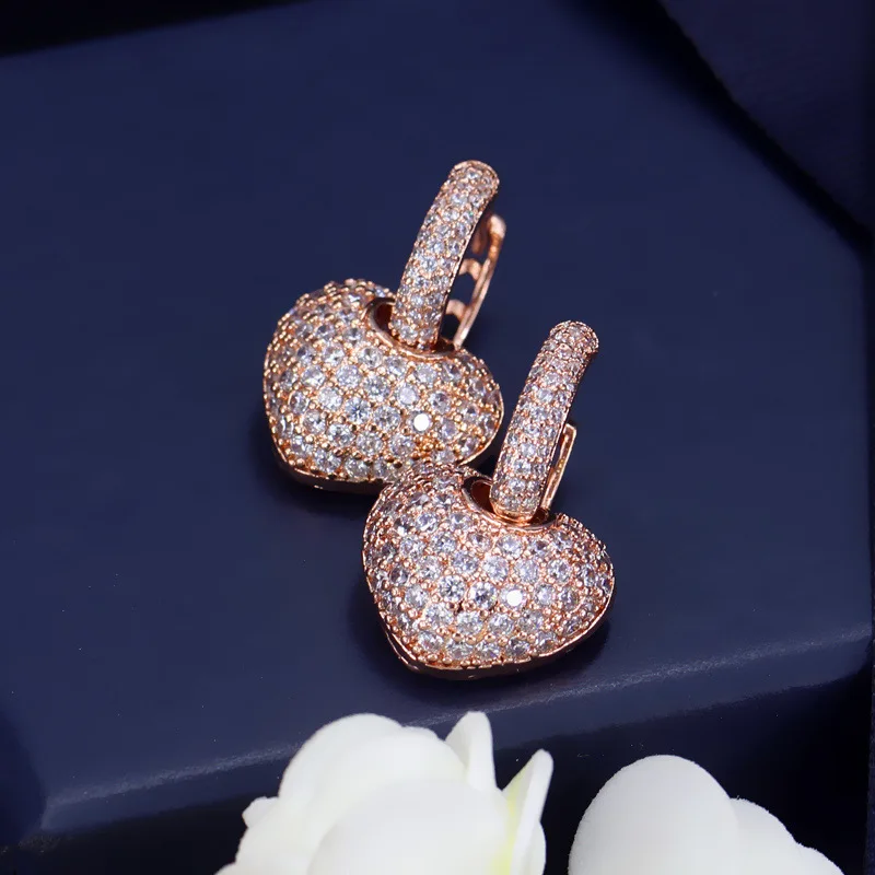 Bilincolor trendy rose gold fashion crystal full rhinestone heart earring for women
Bilincolor trendy rose gold fashion crystal full rhinestone heart earring for women