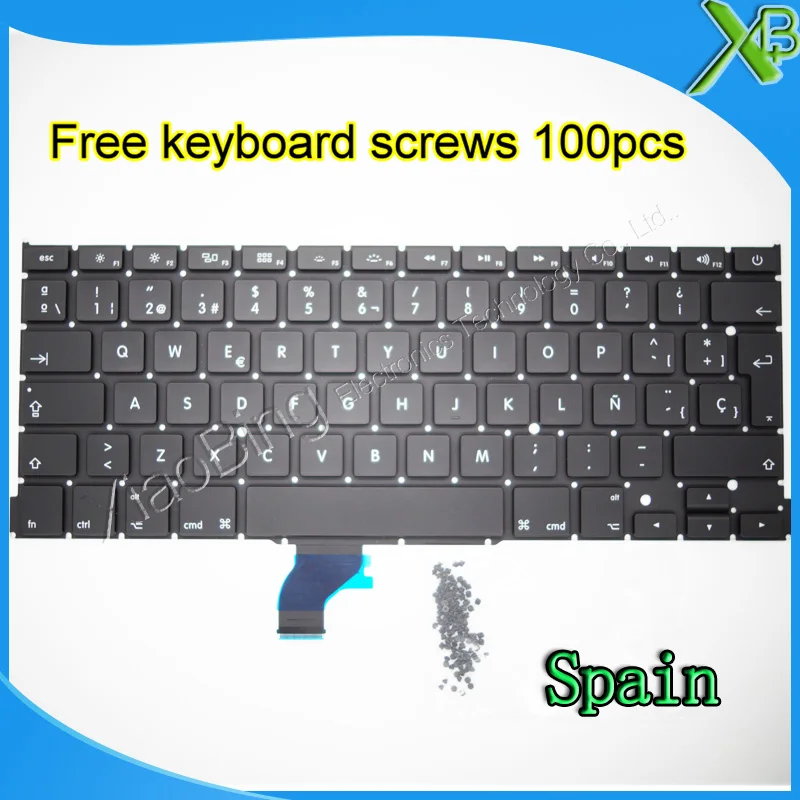 Совершенно новая испанская клавиатура SP + винты для клавиатуры 100-2013 для MacBook Pro Retina 2015 дюйма A1502, 13,3 шт.
Совершенно новая испанская клавиатура SP + винты для клавиатуры 100-2013 для MacBook Pro Retina 2015 дюйма A1502, 13,3 шт.