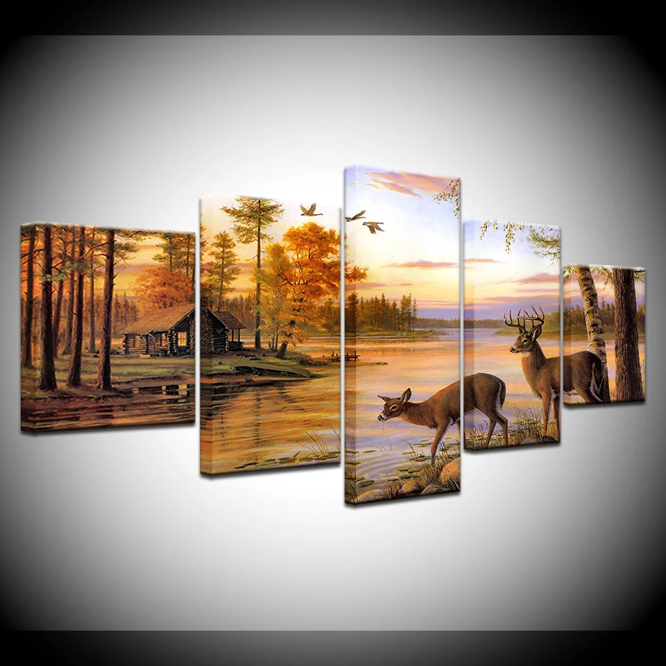 The deer in farm house Landscape Modern Canvas Wall Art 5 Panel HD Print For home living room decoration
The deer in farm house Landscape Modern Canvas Wall Art 5 Panel HD Print For home living room decoration