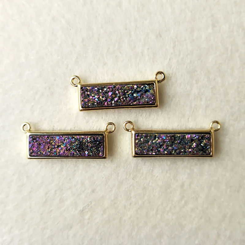 5pcs Gold color Slim Rectangle Agat e Druzy Bar Geode Pendant Connector Double Bail DIY Making Bracelet necklace Jewelry CT79
5pcs Gold color Slim Rectangle Agat e Druzy Bar Geode Pendant Connector Double Bail DIY Making Bracelet necklace Jewelry CT79