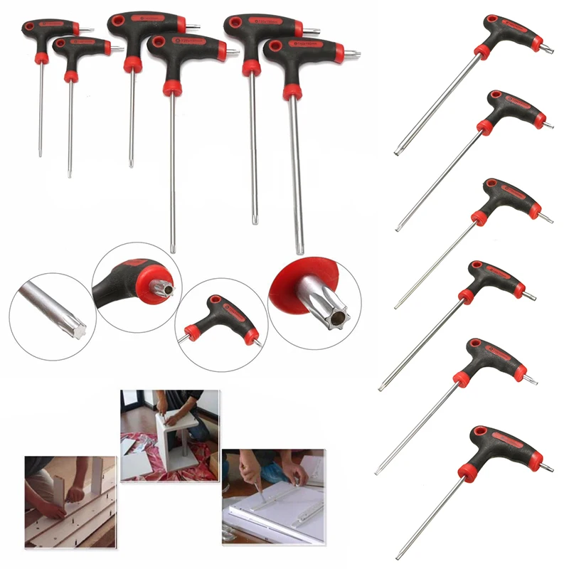 1 шт., шестигранный ключ T10/15/20/25/30/40 с Т-образной рукояткой
1 шт., шестигранный ключ T10/15/20/25/30/40 с Т-образной рукояткой