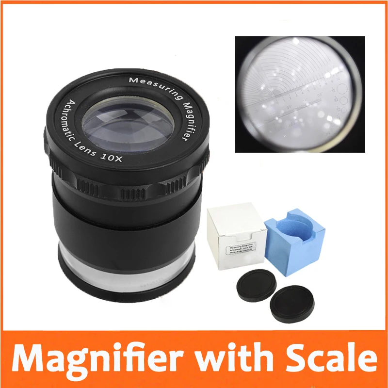 New 10X LED Illuminated Adjustable Cylindrical Measuring Magnifier Loupe Glass Achromatic Lens with Reading Scale Graticule
New 10X LED Illuminated Adjustable Cylindrical Measuring Magnifier Loupe Glass Achromatic Lens with Reading Scale Graticule