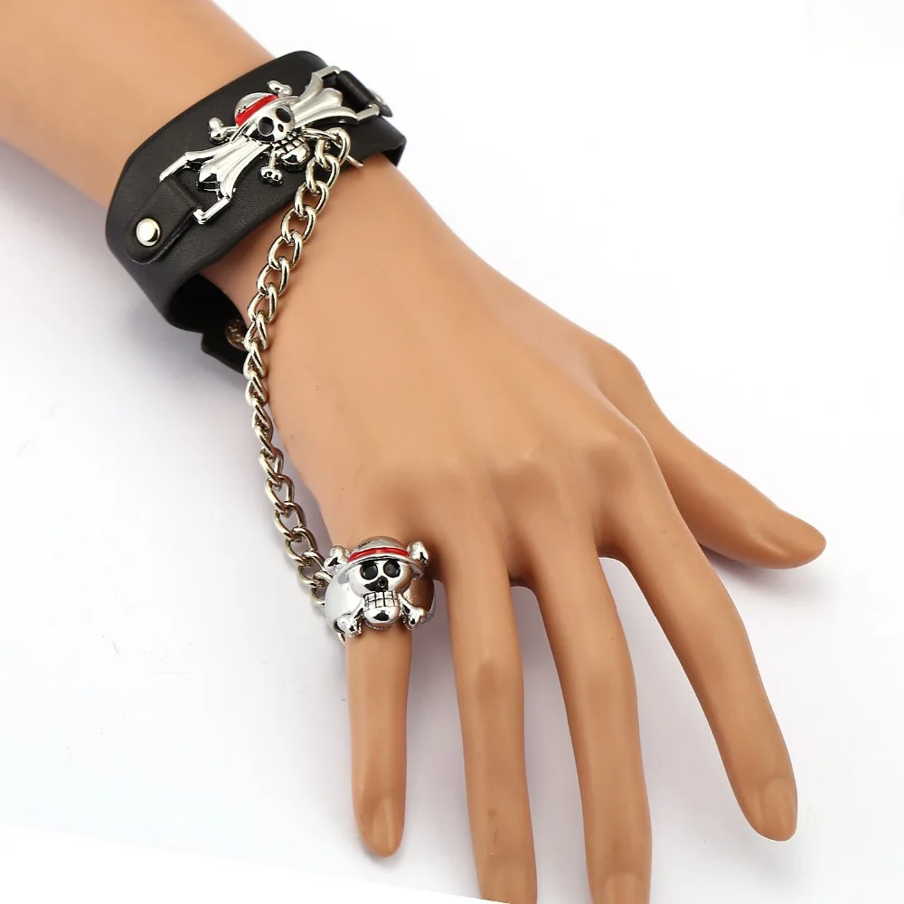 MS Jewelry Leather Bracelet Luffy Link Charm Bracelets Cosplay Punk Bangle Men Women
MS Jewelry Leather Bracelet Luffy Link Charm Bracelets Cosplay Punk Bangle Men Women