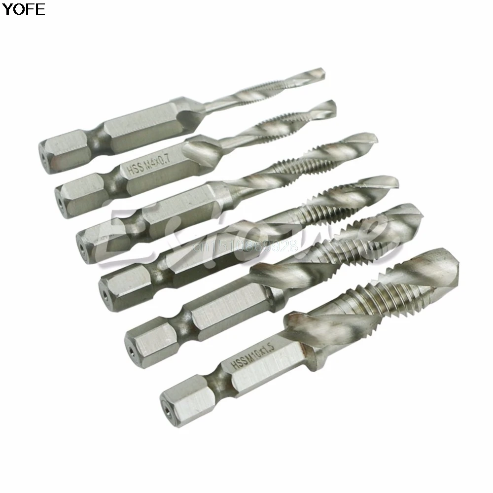 6Pcs Drill Bits High Speed HSS Machine Screw Thread Metric Plug Hand Tap Drill Bits M3-M10
6Pcs Drill Bits High Speed HSS Machine Screw Thread Metric Plug Hand Tap Drill Bits M3-M10