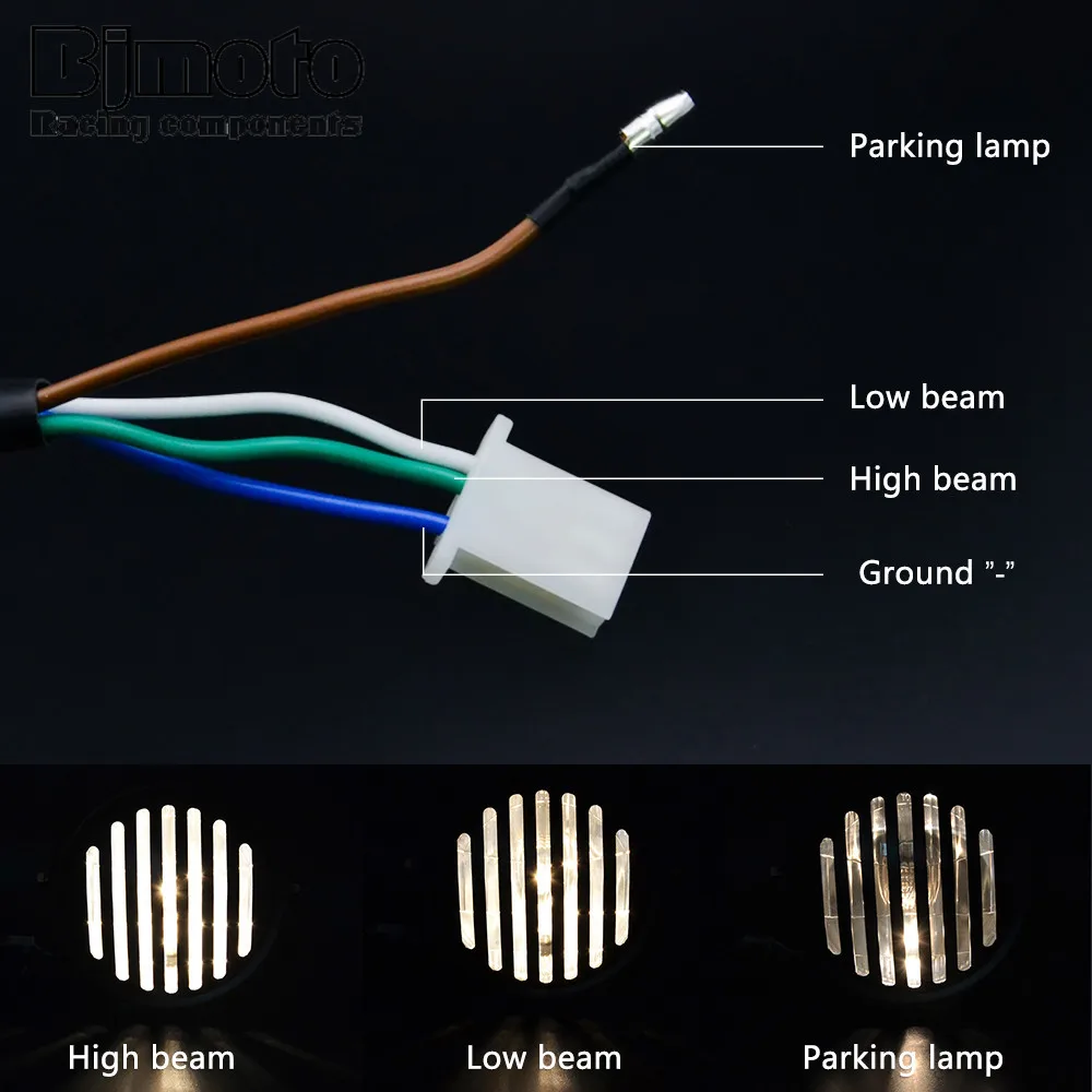 Bjmoto LED 6 1/2" Motorcycle Retro Grill Hi/Lo Headlamp for Kawasaki Harley Honda Yamaha Suzuki Touring Cafe Racer Head Light
Bjmoto LED 6 1/2" Motorcycle Retro Grill Hi/Lo Headlamp for Kawasaki Harley Honda Yamaha Suzuki Touring Cafe Racer Head Light