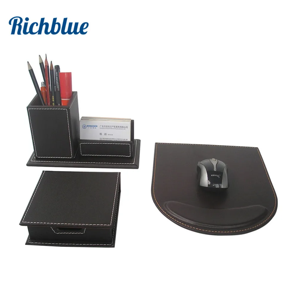 Office Accessories Storage Box PU Leather Desk Stationery Organizer Pen Holder with Name Card Holder Note Paper Box Mouse Pad
Office Accessories Storage Box PU Leather Desk Stationery Organizer Pen Holder with Name Card Holder Note Paper Box Mouse Pad