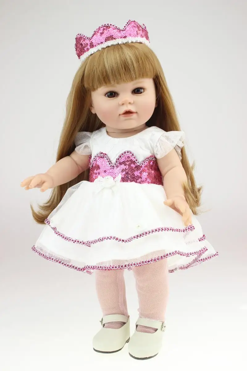 NPK DOLL 18'' American Baby Dolls in White dress Silicone Reborn Baby Dolls Reborn Babies Toys For Children 40cm Dolls lol bjd
NPK DOLL 18'' American Baby Dolls in White dress Silicone Reborn Baby Dolls Reborn Babies Toys For Children 40cm Dolls lol bjd