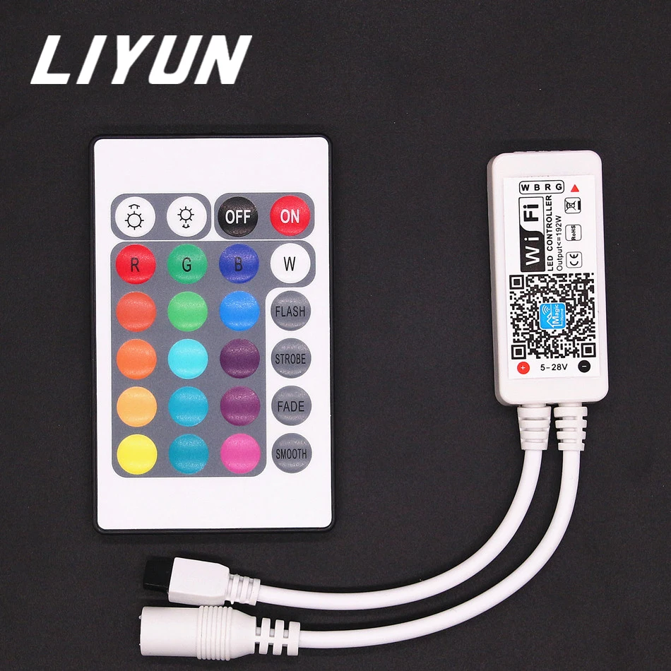 DC 12 V wifi RGBW светодиодный пульт управления для IOS/Android с ИК 24Key пультом