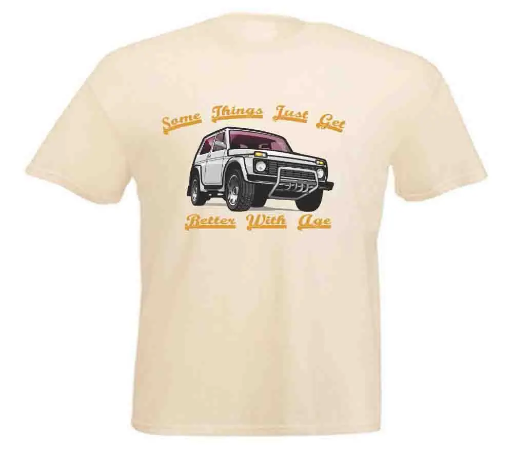 Russia Classic Car Lada Niva 4X4 Off Road Car Things Get Better With Age Printed T Shirt 2019 Fashion Short Sleeve Black T Shirt
Russia Classic Car Lada Niva 4X4 Off Road Car Things Get Better With Age Printed T Shirt 2019 Fashion Short Sleeve Black T Shirt