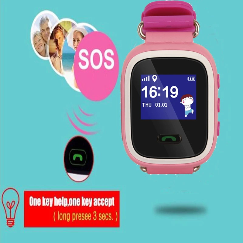 Детские наручные часы SOS Вызов поиск местоположения трекер GPS Q60 Смарт-часы для