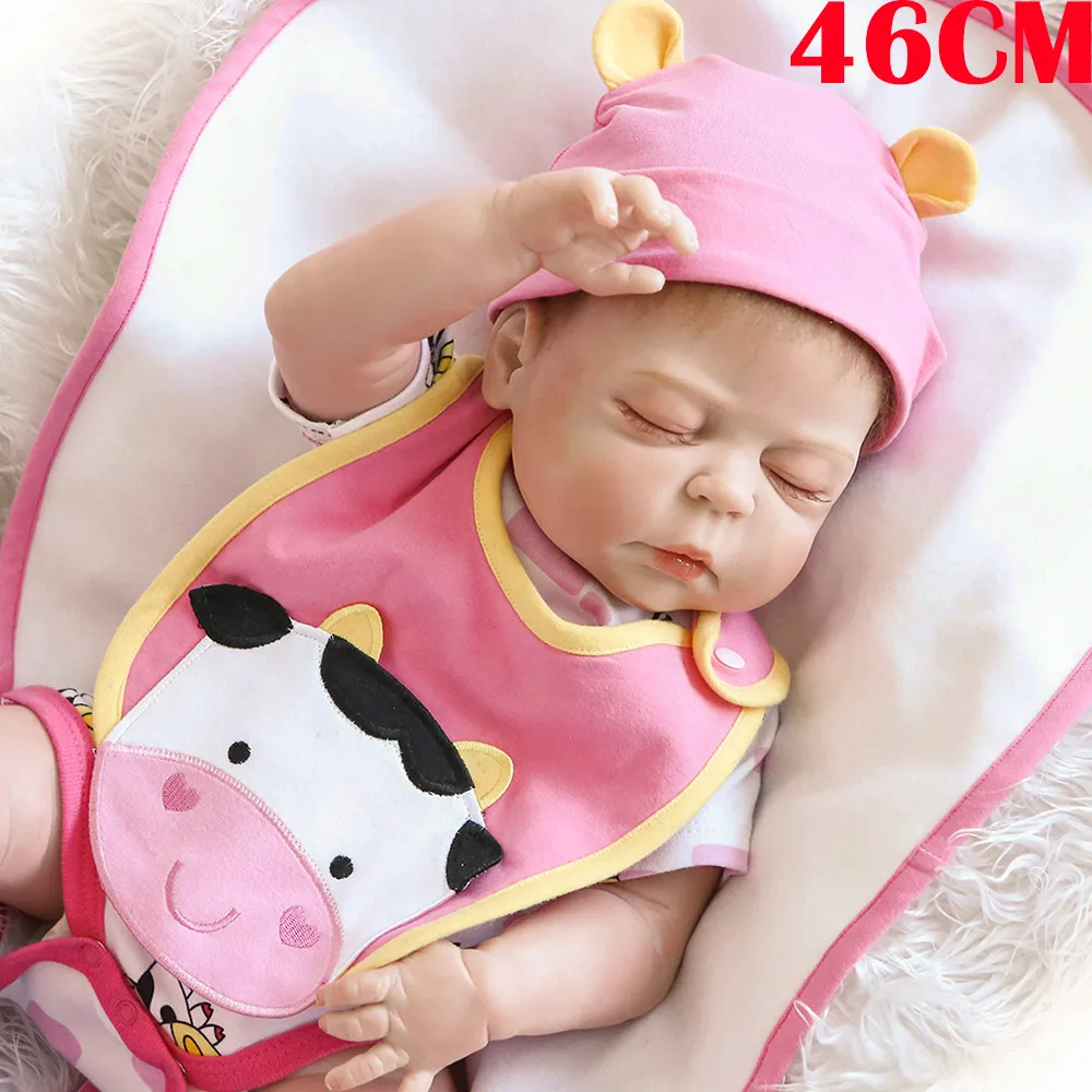 46cm Bebes reborn menina full vinyl silicone reborn baby dolls toys for children gift real baby sleeping girl dolls
46cm Bebes reborn menina full vinyl silicone reborn baby dolls toys for children gift real baby sleeping girl dolls