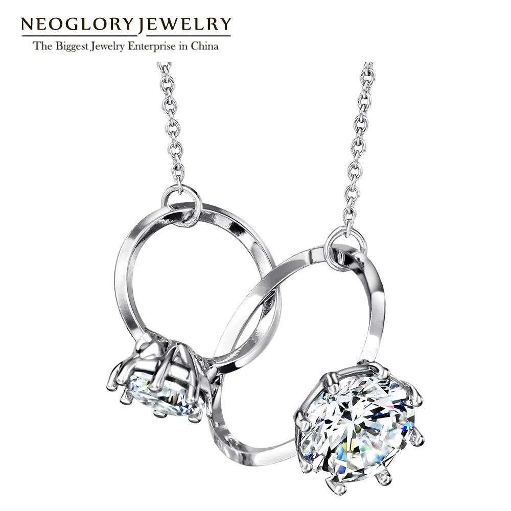 Neoglory AAA ожерелье из циркона модная цепочка подвески ожерелья для женщин 2020 новые