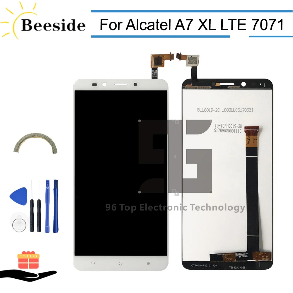 AA + качество ЖК дисплей 6 0 ''для Alcatel Работает с любым оператором A7 XL LTE 7071 7071D/7071DX