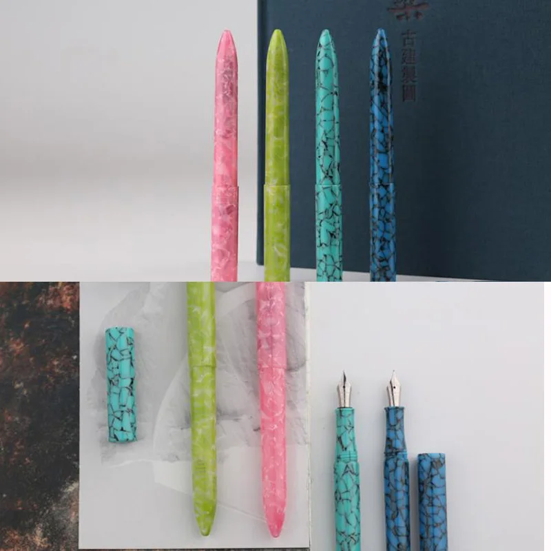 Creative Resin Fountain Pen Colorful Marbled Pen Iraurita Nib Calligraphy Writing for Business Office and School as Luxury Gift
Creative Resin Fountain Pen Colorful Marbled Pen Iraurita Nib Calligraphy Writing for Business Office and School as Luxury Gift