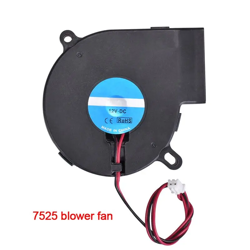 High Quality 7525 12V DC brushless electric turbo fan 7525 blower fan 75x75x25mm 3D0013 for 3d printer parts
High Quality 7525 12V DC brushless electric turbo fan 7525 blower fan 75x75x25mm 3D0013 for 3d printer parts