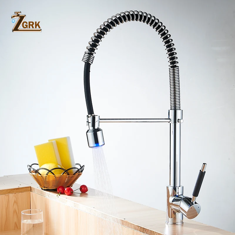 ZGRK LED Kitchen Faucets Black Bronze Faucets for Kitchen Sink Single Lever Pull Out Spring Spout Mixer Tap Hot Cold Water Crane
ZGRK LED Kitchen Faucets Black Bronze Faucets for Kitchen Sink Single Lever Pull Out Spring Spout Mixer Tap Hot Cold Water Crane