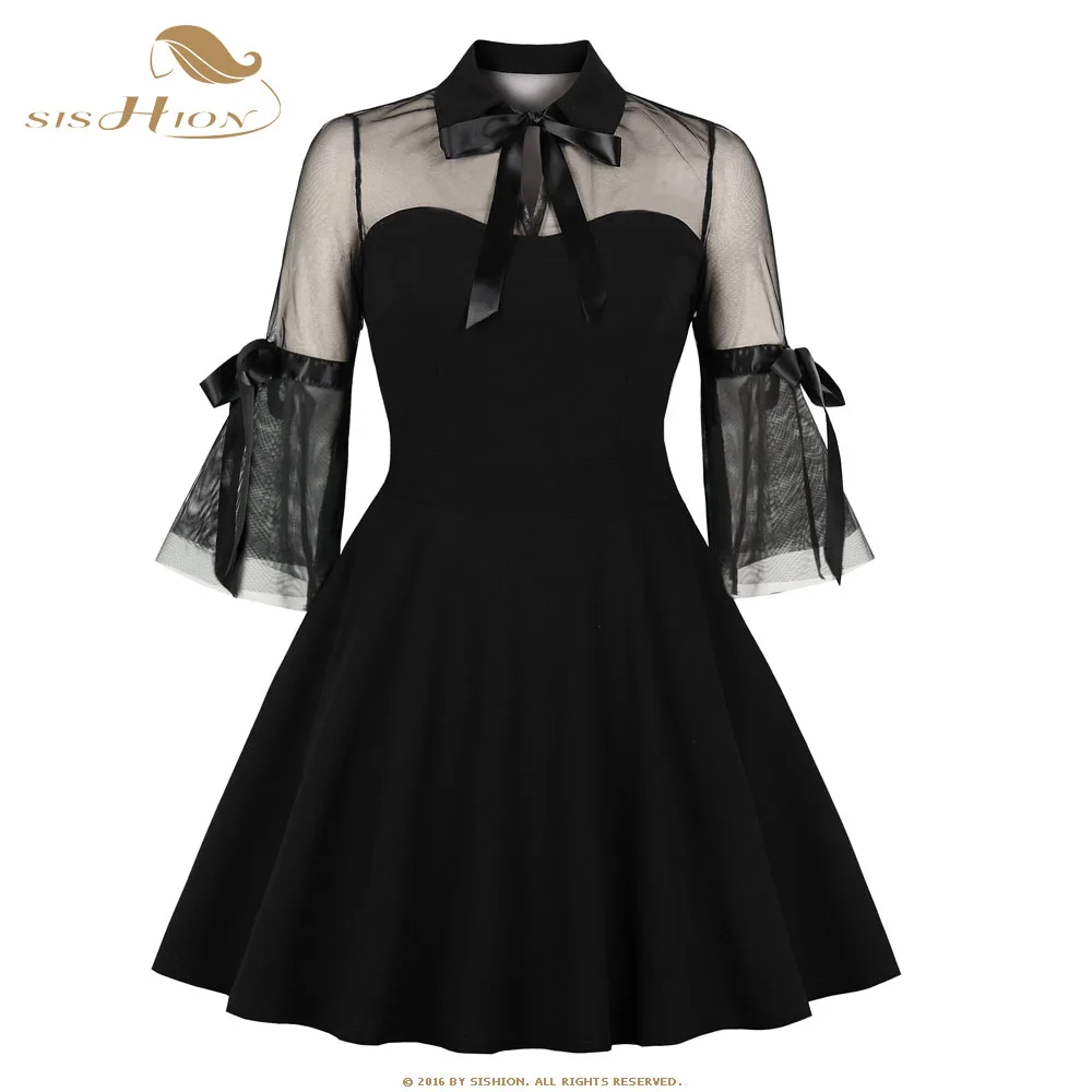 SISHION Gothic Dress Half Sleeve Sexy Mini Dresses Lace Little Black Dress Women VD1040 robe femme
SISHION Gothic Dress Half Sleeve Sexy Mini Dresses Lace Little Black Dress Women VD1040 robe femme
