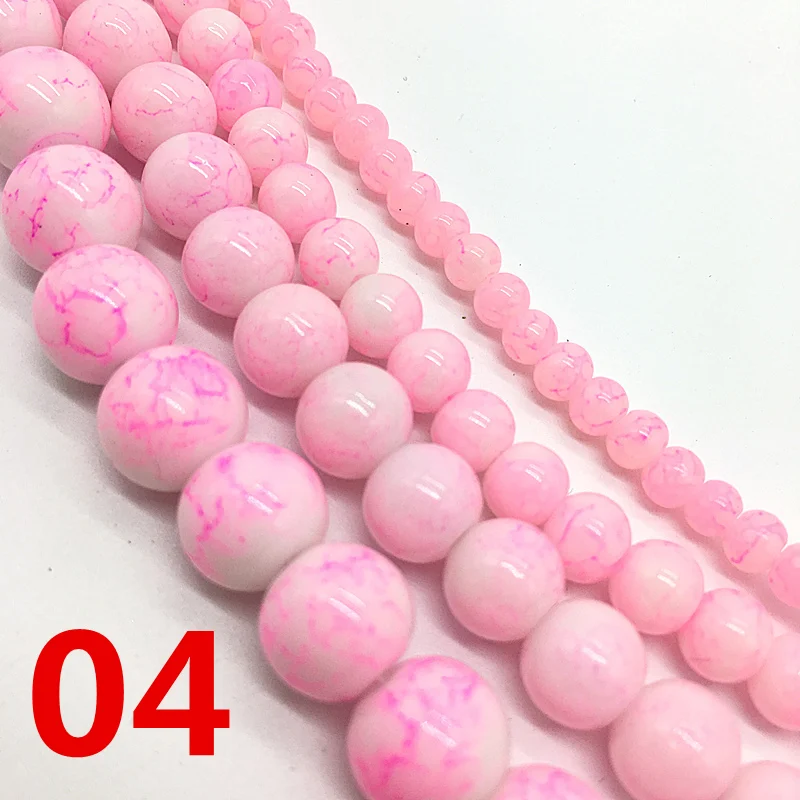 NEW 4 /6 /8 /10 mm Pink Chic Glass Loose Spacer Charm Beads Pattern DIY Jewelry Making Accessory
NEW 4 /6 /8 /10 mm Pink Chic Glass Loose Spacer Charm Beads Pattern DIY Jewelry Making Accessory