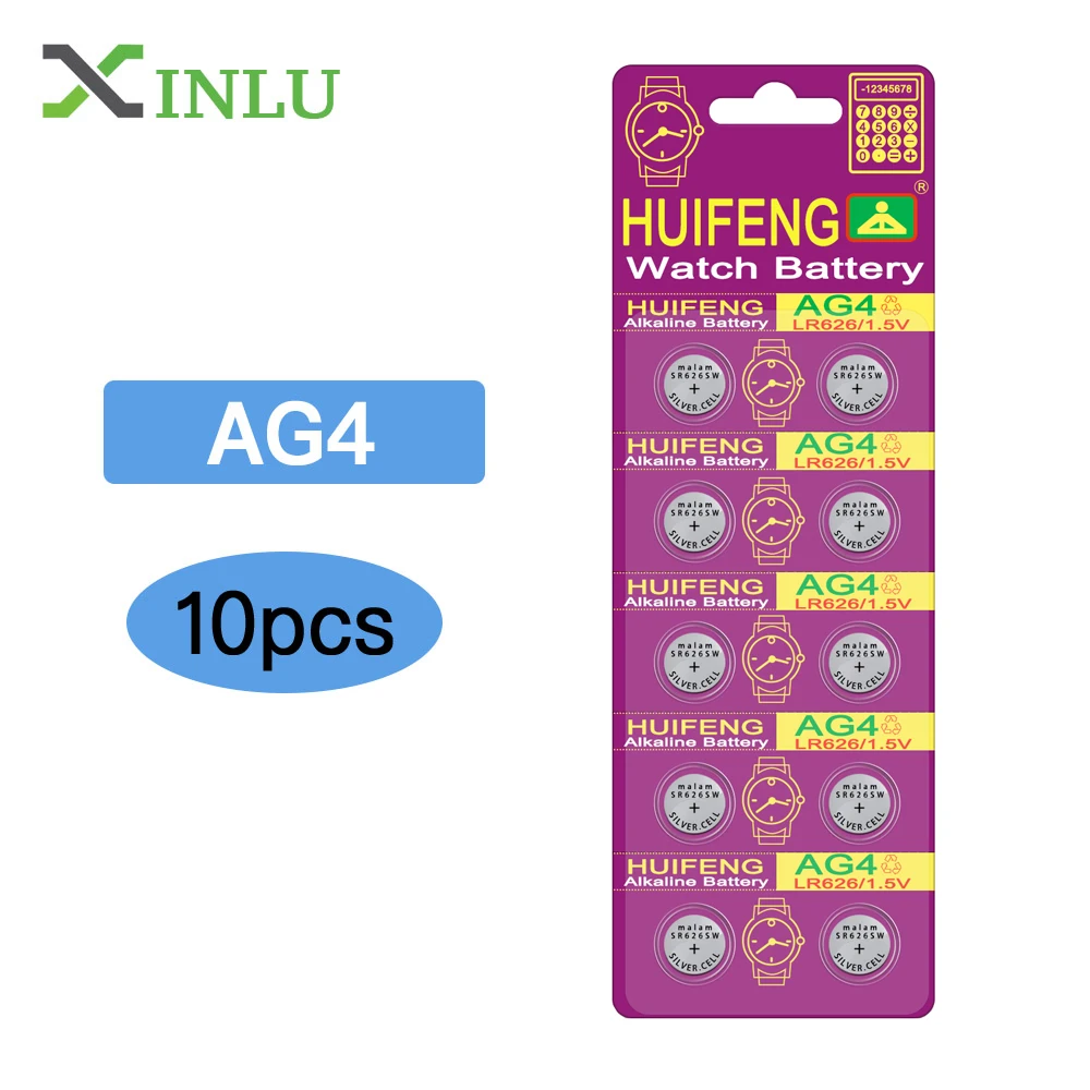 10pcs/lot AG4 Battery 377A 377 LR626 SR626SW SR66 LR66 button cell Coin Battery for Watch Key Toy Car Remote conttrol Batteries
10pcs/lot AG4 Battery 377A 377 LR626 SR626SW SR66 LR66 button cell Coin Battery for Watch Key Toy Car Remote conttrol Batteries