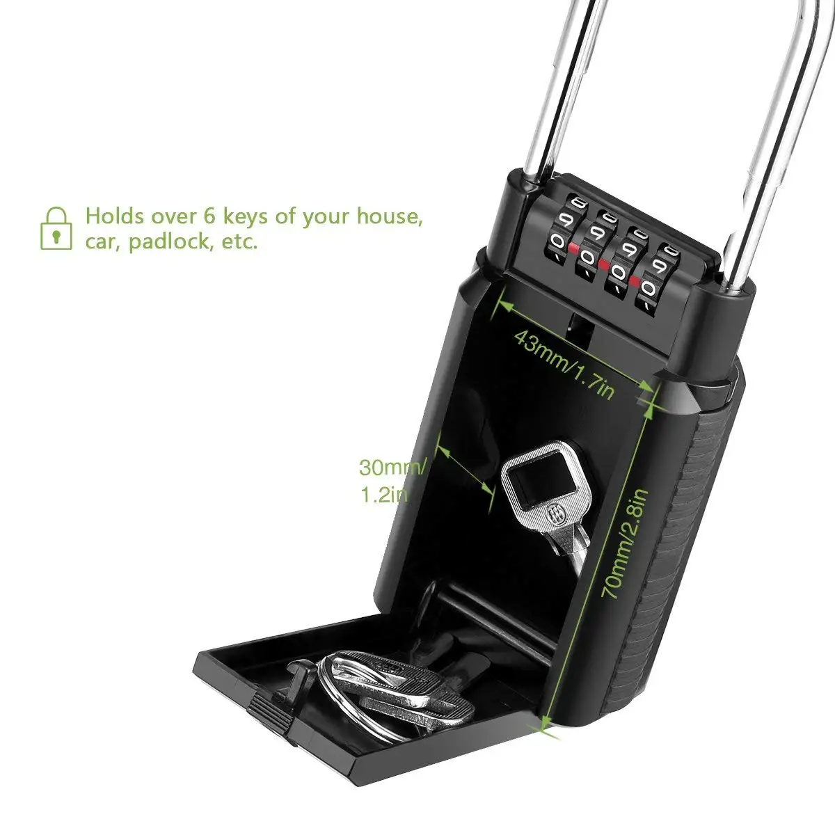 DCOS Combination Lock Box Key Storage Lock Box 4-Digit Combination Lock Waterproof
DCOS Combination Lock Box Key Storage Lock Box 4-Digit Combination Lock Waterproof