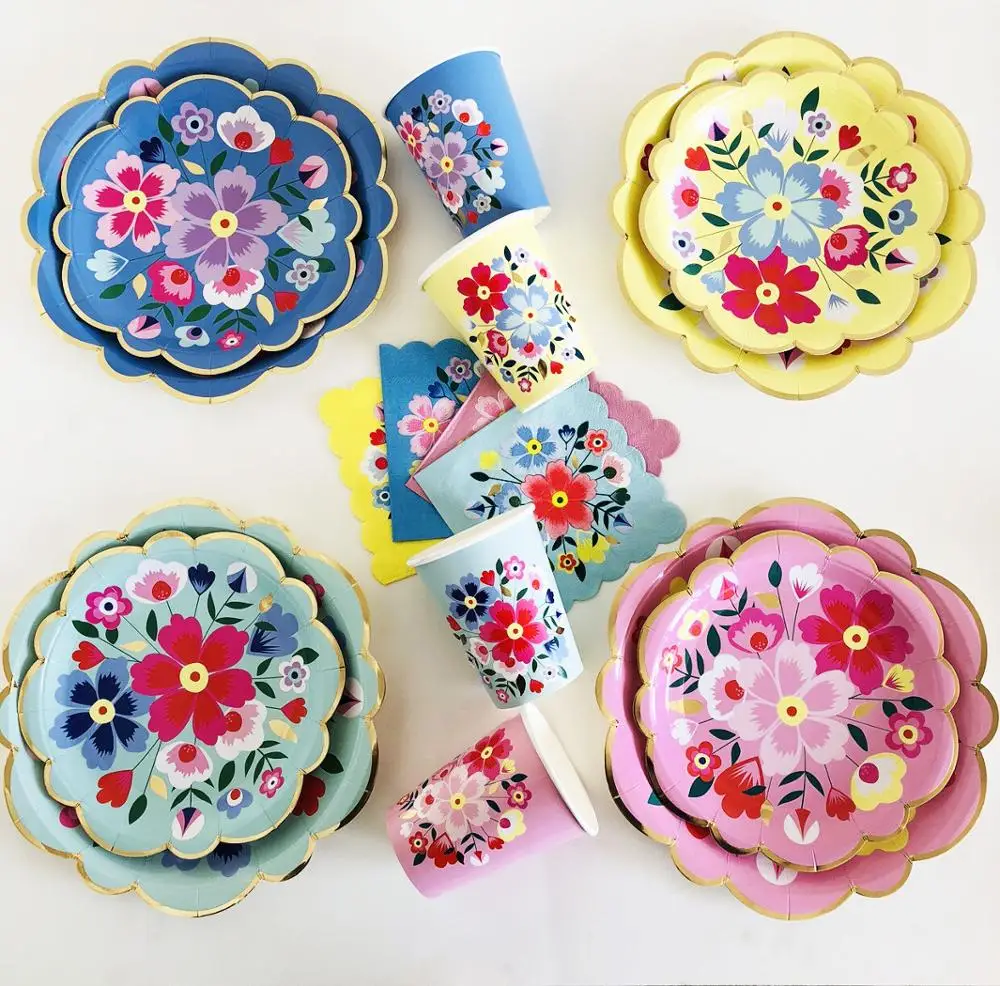 40pcs Gold Party Disposable Paper Plates Flower Pattern Tableware Wedding Kid's Birthday Party Carnival Tableware Supplies Decor
40pcs Gold Party Disposable Paper Plates Flower Pattern Tableware Wedding Kid's Birthday Party Carnival Tableware Supplies Decor