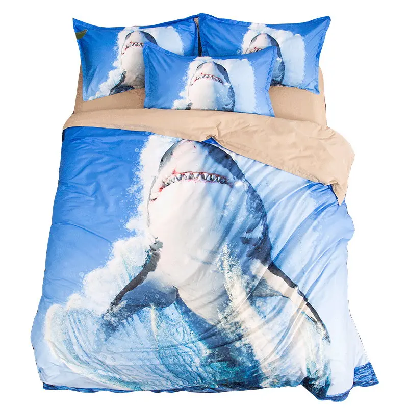 Blue Sea Shark Bedding Set Twin Queen King Size Bed Linens Duvet Cover Animal Printed Home Decor Textile Sets
Blue Sea Shark Bedding Set Twin Queen King Size Bed Linens Duvet Cover Animal Printed Home Decor Textile Sets