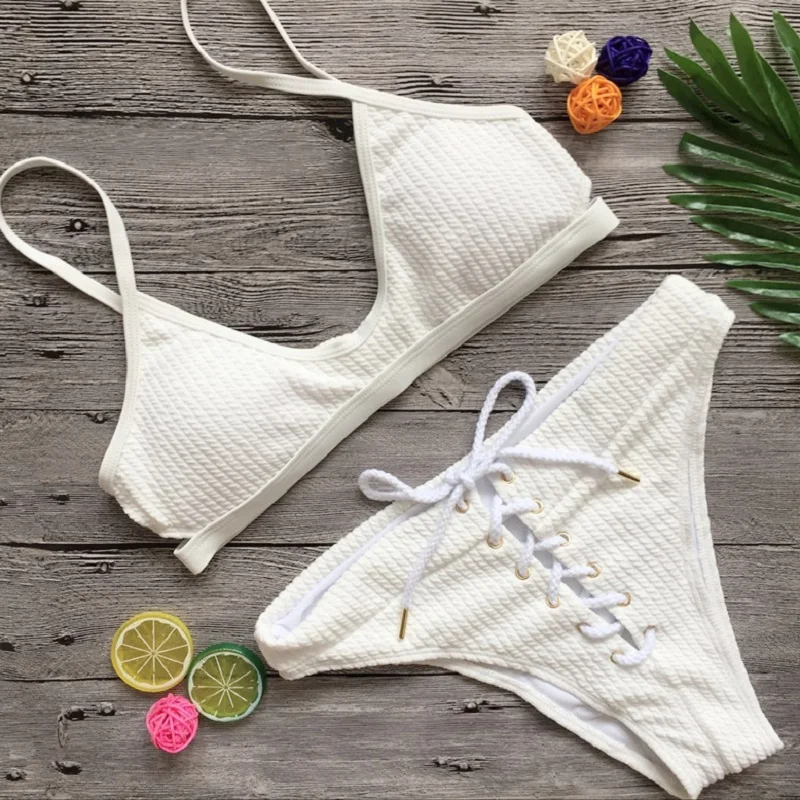 2018 Brazilian Biquini Woman High Waist Bikini Set Bathing Suit Swimwear Knitted Maillot De Bain Bandage push up mujer Swimsuit
2018 Brazilian Biquini Woman High Waist Bikini Set Bathing Suit Swimwear Knitted Maillot De Bain Bandage push up mujer Swimsuit