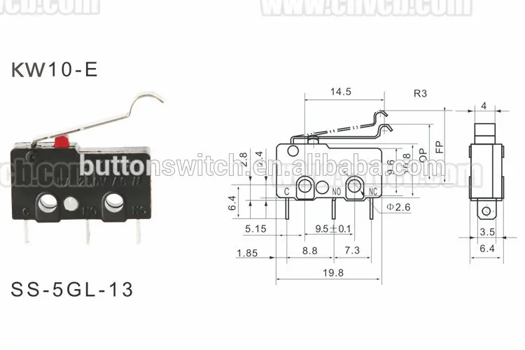 YT KW10-E Wholesale Appliance Micro Switch with roller lever and different handle sensitive switch
YT KW10-E Wholesale Appliance Micro Switch with roller lever and different handle sensitive switch