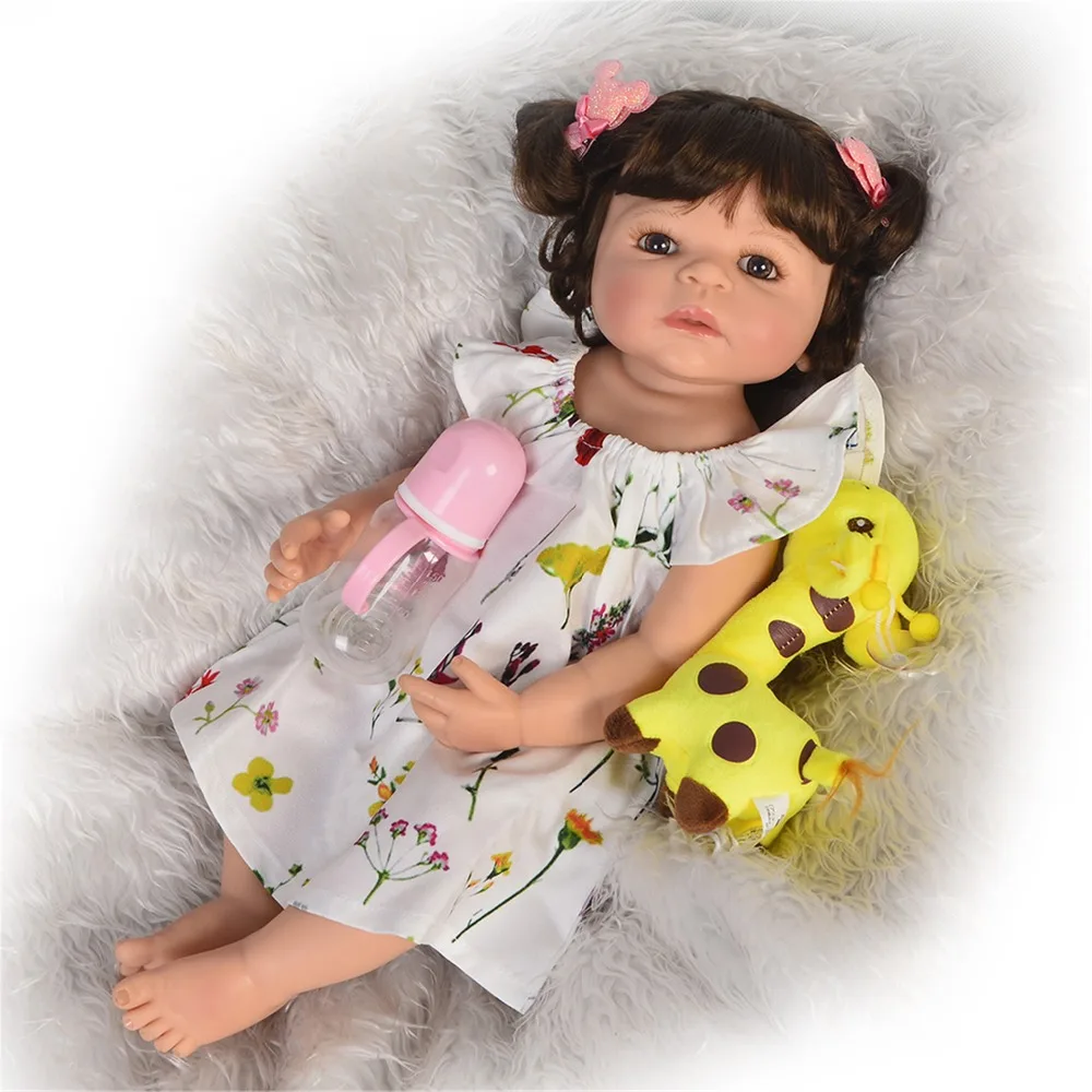 55cm Reborn Baby Doll hard Silicone Lifelike sweet princess girl bath Toy Gift for Children best Present Early education Ethnic
55cm Reborn Baby Doll hard Silicone Lifelike sweet princess girl bath Toy Gift for Children best Present Early education Ethnic