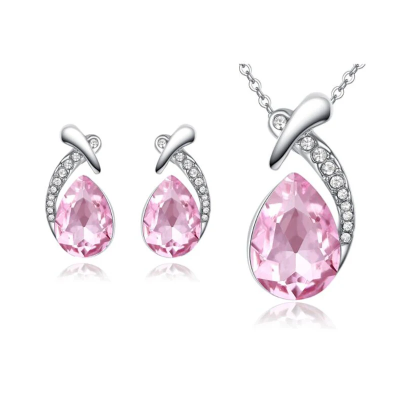 KOFSAC Fashion 925 Silver Jewelry Sets For Women Wedding Luxury Blue Crystal Water Drop Pendant Necklace Earring Set Girl Gifts
KOFSAC Fashion 925 Silver Jewelry Sets For Women Wedding Luxury Blue Crystal Water Drop Pendant Necklace Earring Set Girl Gifts