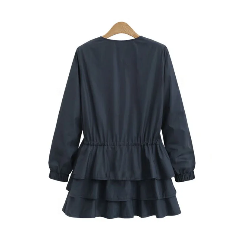OLGITUM New 2020 Spring Fashion Tide Black O-neck Long Sleeve Patchwork Cascading Ruffles Loose Big Size Woman Coat JK716
OLGITUM New 2020 Spring Fashion Tide Black O-neck Long Sleeve Patchwork Cascading Ruffles Loose Big Size Woman Coat JK716