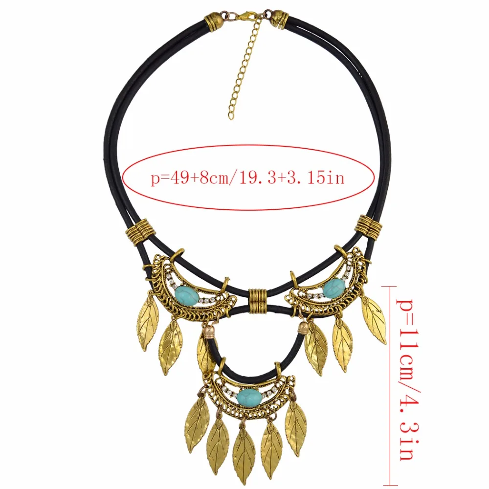 Bohemian Fashion Gold Choker Necklace Inlay Natural Stone Rhinestone Leaf Tassel Statement Necklaces Women Jewelry
Bohemian Fashion Gold Choker Necklace Inlay Natural Stone Rhinestone Leaf Tassel Statement Necklaces Women Jewelry