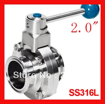 New arrival 2 " SS316L Stainless Steel Sanitary manual TC butterfly valve Tri-clamp end
New arrival 2 " SS316L Stainless Steel Sanitary manual TC butterfly valve Tri-clamp end