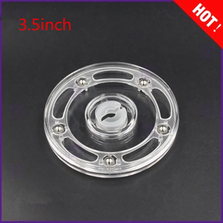 Diameter: 3.5 inch Transparent Acrylic rotary Lazy Susans turntable display rack rotating base swivel plate
Diameter: 3.5 inch Transparent Acrylic rotary Lazy Susans turntable display rack rotating base swivel plate