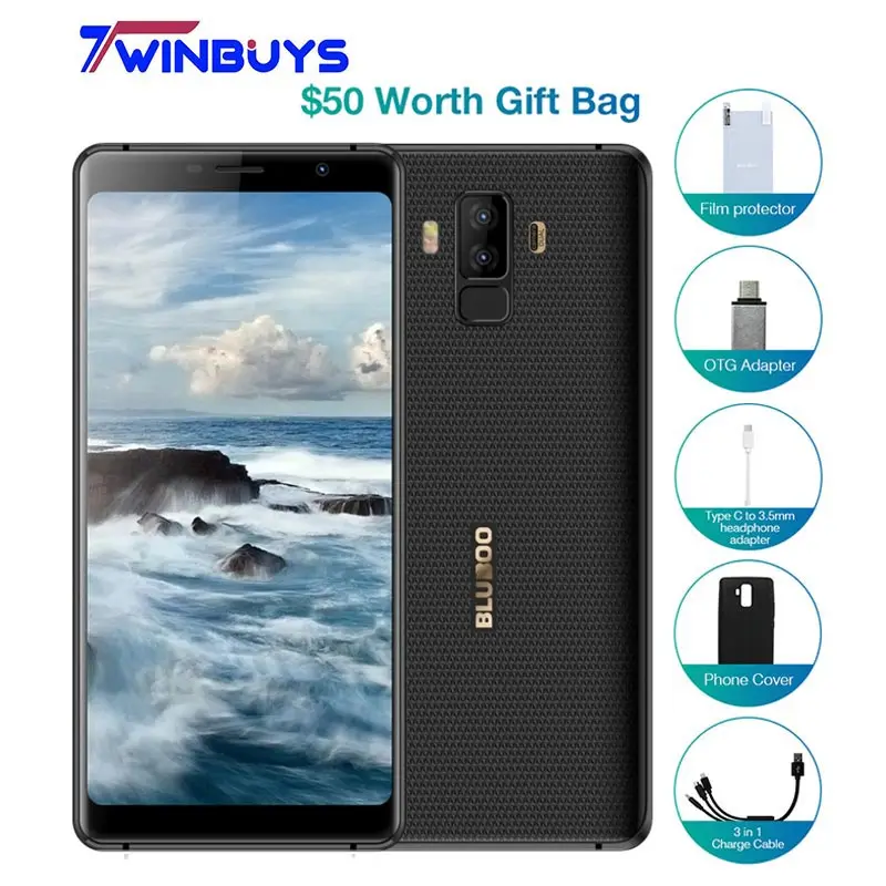 2018 BLUBOO S3 смартфон 8500 мАч 6 0 "18:9 4G + 64G MTK6750T Восьмиядерный face ID NFC двойные задние