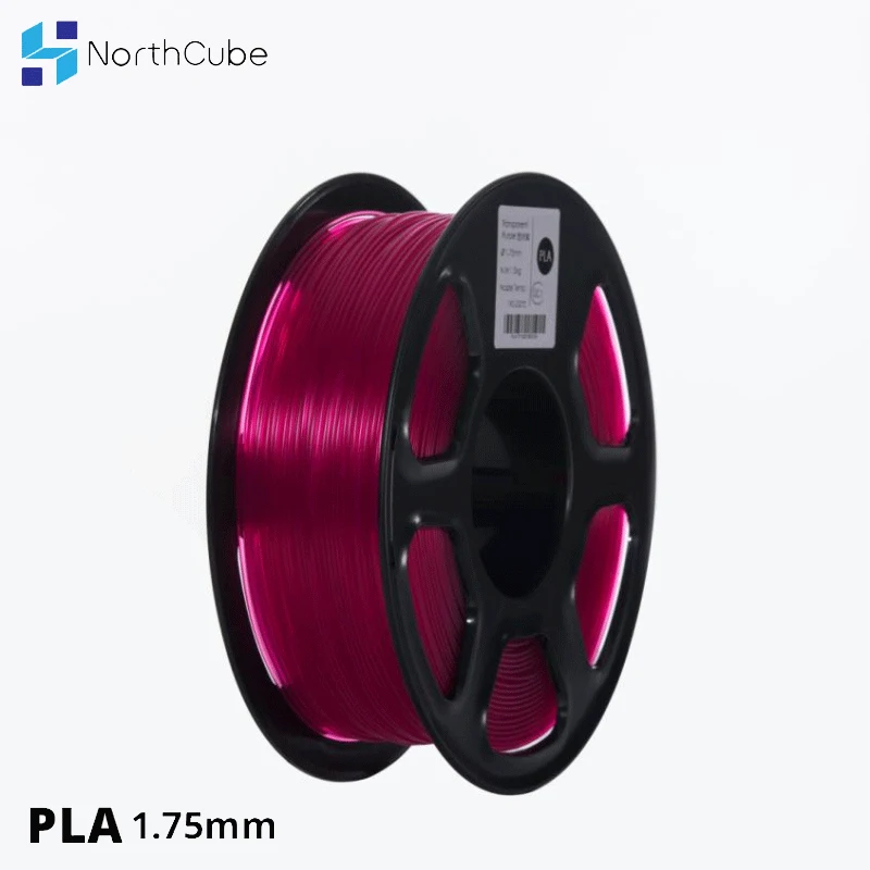

NORTHCUBE 3D Printer PLA Filament 1.75mm for 3D Printers, 1kg(2.2lbs) +/- 0.02mm Transparent Purple Color