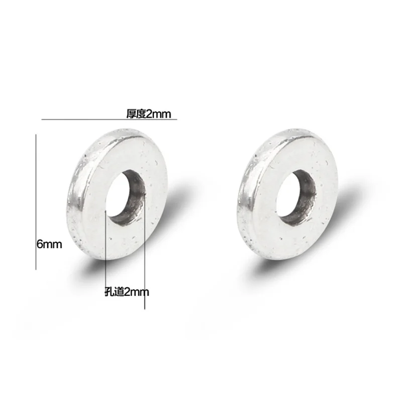 30pcs/lot Flat Round Zinc Alloy Silver Color Metal Spacer Findings 6mm Hand Made Charm Beads For Bracelets Necklace DIY Jewelry
30pcs/lot Flat Round Zinc Alloy Silver Color Metal Spacer Findings 6mm Hand Made Charm Beads For Bracelets Necklace DIY Jewelry