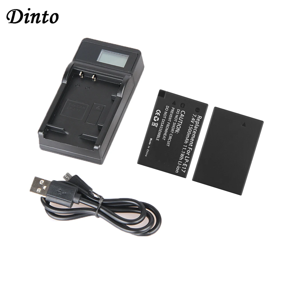 Dinto 2pcs LP-E17 LPE17 LP E17 Digital Camera Battery + LCD USB Charger for Canon EOS M3 M5 750D 760D T6i T6s 8000D Kiss X8i
Dinto 2pcs LP-E17 LPE17 LP E17 Digital Camera Battery + LCD USB Charger for Canon EOS M3 M5 750D 760D T6i T6s 8000D Kiss X8i
