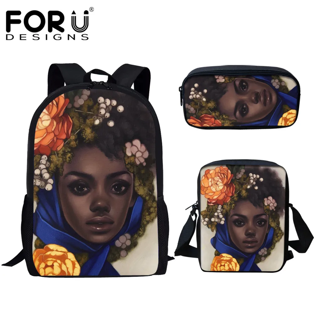 FORUDESIGNS, Снова в школу, черные художественные школьные сумки с принтом Африканской девочки для детей, шт./компл., школьный портфель на плечо дл...
FORUDESIGNS, Снова в школу, черные художественные школьные сумки с принтом Африканской девочки для детей, шт./компл., школьный портфель на плечо дл...