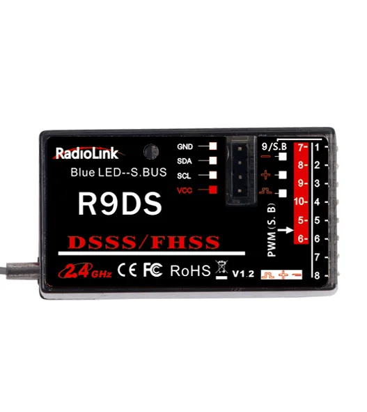 Приемник Gartt RadioLink R9DS 2 4G 10CH специально для пульта дистанционного управления