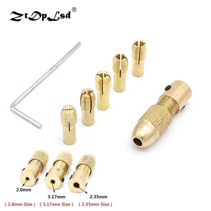 7pcs 0.5-3mm Brass Electric Motor Shaft Clamp Chuck Drill Micro Collets Collet Twist Electronic Dremel Adapter With 1pc Wrench
7pcs 0.5-3mm Brass Electric Motor Shaft Clamp Chuck Drill Micro Collets Collet Twist Electronic Dremel Adapter With 1pc Wrench