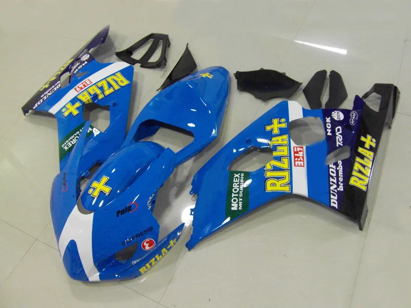 Набор обтекателей для мотоциклов GSXR600 750 K4 04 05 GSXR 600 GSXR750 2004 2005 ABS пластик Топ синий
