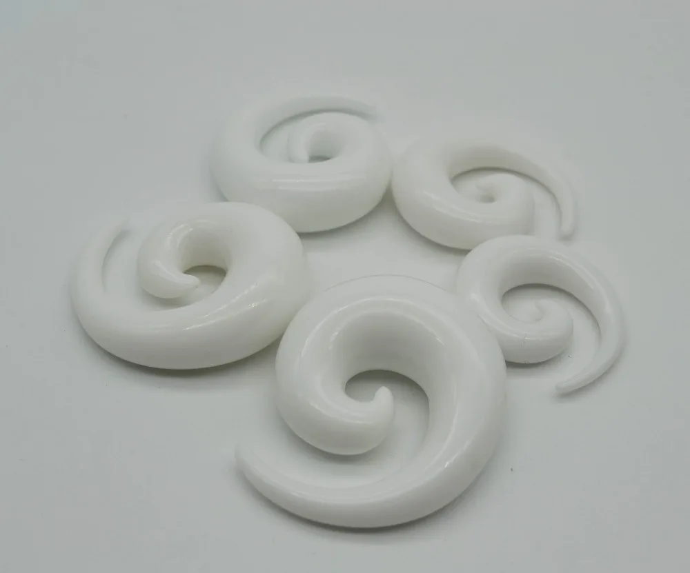 White Spiral Snail Ear Expander Plugs Ear Piercing Body Jewelry For Women Acrylic 1.6mm 20mm Taper Stretcher Bigger Sizes
White Spiral Snail Ear Expander Plugs Ear Piercing Body Jewelry For Women Acrylic 1.6mm 20mm Taper Stretcher Bigger Sizes