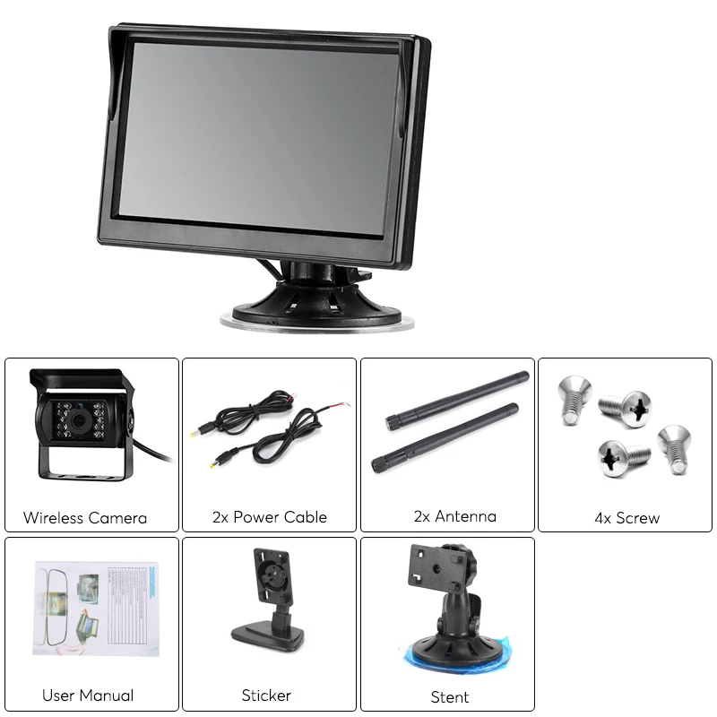 2.4G wireless camera and monitor kit,5-Inch Display monitor,800x480p,IR Night Vision Waterproof Camera,120-Degree Viewing Angle
2.4G wireless camera and monitor kit,5-Inch Display monitor,800x480p,IR Night Vision Waterproof Camera,120-Degree Viewing Angle