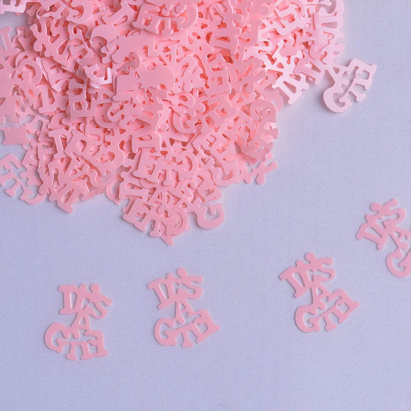 Розовая вечеринка в честь Дня Рождения It's A Girl из ПВХ 150 г|confetti pink|confetti partyconfetti table