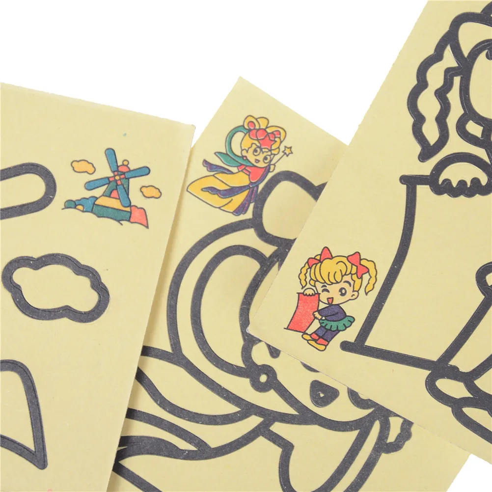 5Pcs Cartoon Drawing Toys Sand Art Painting Cards Handmade Colored Sand Art Kids Coloring DIY Crafts Learning Sand Painting
5Pcs Cartoon Drawing Toys Sand Art Painting Cards Handmade Colored Sand Art Kids Coloring DIY Crafts Learning Sand Painting